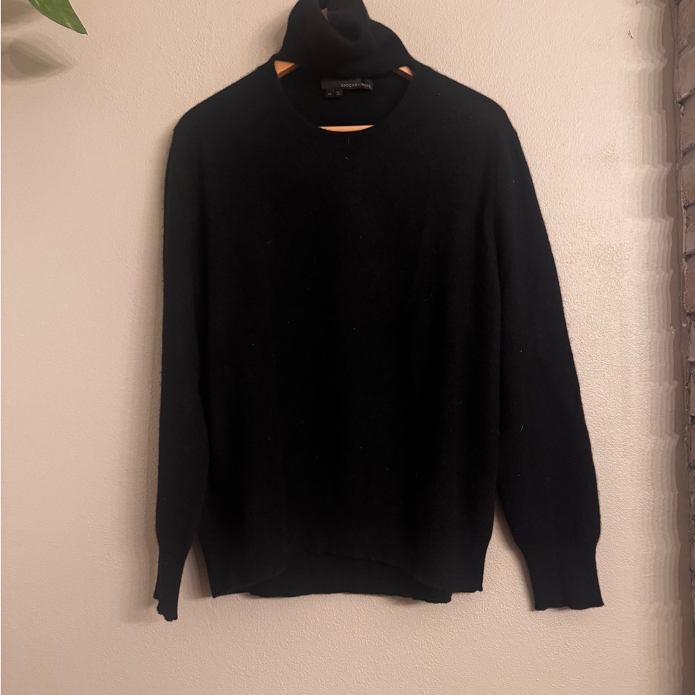 360 CASHMERE Turtleneck Cutout Sweater